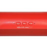 SoundLogic XT Extra Large Rechargeable Wireless Bluetooth Pill Capsule Speaker, Red N3