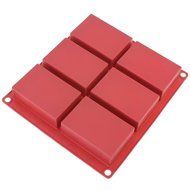 Freshware SP-100RD 6-Cavity Rectangle Premium Silicone Soap Bar and Resin Mold N3