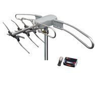 Amplified HD Digital Outdoor HDTV Antenna 150 Miles Long Range with Motorized 360 Degree Rotation, UHF/VHF/FM... N7