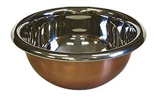 ZUCCOR Premium Stainless Steel Mixing Bowl with Copper Plated Exterior, 4.2 qt./4000ml Capacity N2