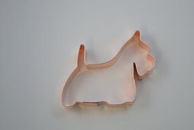 Small Scottish Terrier Dog Copper Cookie Cutter N2