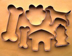 LAWMAN Dog bone paw house hydrant fondant pastry baking cookie cutter set