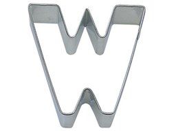 R&amp;M Letter W Cookie Cutter in Durable, Economical, Tinplated Steel