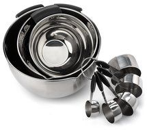 Elite Kitchenware Stainless Steel Mixing Bowls and Measuring Cups Set - Ultimate Cookware Set - Stainless Steel... N9