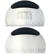 Flyesto Pastry Dough Scraper Stainless Steel Silicone Dough Cutter, Cake Bread Pizza Cutter/Chopper, Multipurpose... N4