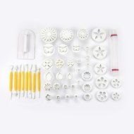 TANGCHU Cake Tools 14 sets (46pcs) Flower Fondant Cake Sugarcraft Decorating Kit Cookie Mould Icing Plunger Cutter...