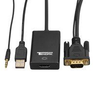 Tendak HD 1080P VGA to HDMI Output TV AV HDTV Video Cable Converter Plug and Play Adapter with Audio Input for... N5