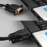 Tendak HD 1080P VGA to HDMI Output TV AV HDTV Video Cable Converter Plug and Play Adapter with Audio Input for... N6