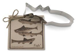 Fish Cookie and Fondant Cutter - Ann Clark - 5.5 Inches - US Tin Plated Steel