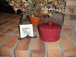 Longaberger Drum Crock / Casserole Dish in Paprika Red N2