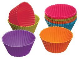 OliaDesign Silicone Cupcake/Muffin Cases, 2.8", Multicolor