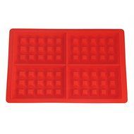 Delight eShop 4-Cavity Waffles Cake Chocolate Silicone Pan Mold Baking Mould Kitchen Safety