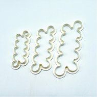 Genenic 3 Size 3D Cookie Fondant Cake Decorating Mold Rose Flower Cutter Mould N9