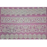 FOUR-C Design Cake Mat Lace Silicone Mat Cake Tools Color Pink
