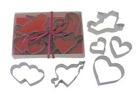 R &amp; M Valentine 6 Piece Cookie Cutter Set
