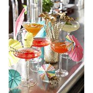 Talking Tables Be Happy Party Animals for Flower Displays and Table Centerpieces (8 Pack), Gold N2