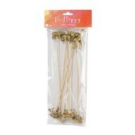 Talking Tables Be Happy Party Animals for Flower Displays and Table Centerpieces (8 Pack), Gold N3