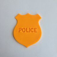 Police Badge 102 Cookie Cutter and Stamp (4 inches)