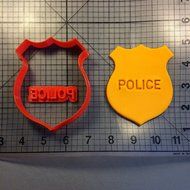 Police Badge 102 Cookie Cutter and Stamp (4 inches) N2