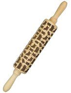 Cute Dancing Pigs Engraved Rolling Pin, Solid Beech Wood, Deep Pattern Makes Delightful 3D Pigs in Dough, Ultimate...