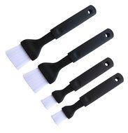 Set of 4 Plastic Basting Brushes with Thin Nylon Bristles, 2 Sizes, 8.5" and 7.5" Long