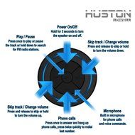 Huston Lowell Bluetooth Speaker Wireless Portable FULLY WATERPROOF Speaker Radio 100% Money Back Guarantee Easily... N5