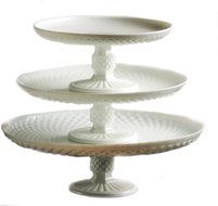 Palais Glassware Elegent 3 in 1 Cupcake or Cake Stand - Mix and Match Use As a One Tier, Two Tier or Three Tier...