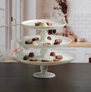 Palais Glassware Elegent 3 in 1 Cupcake or Cake Stand - Mix and Match Use As a One Tier, Two Tier or Three Tier... N2