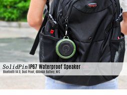 [Newest Bluetooth 4.0 Waterproof Speaker] SolidPin Portable Outdoor Wireless Shower NFC Speaker for iPhone 6 Plus... N2