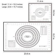PEGZOS Silicone Pastry Mat &ndash; 23.6&rsquo;&rsquo; x 15.7&rsquo;&rsquo; Non-Slip Sheet Sticks to Countertop for Rolling Dough &amp; Baking in... N11