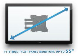 Mount-It! TV Wall Mount Full Motion LCD, LED 4K TV Swivel Bracket for 23-55 inch Screen Size, Compatible with... N6