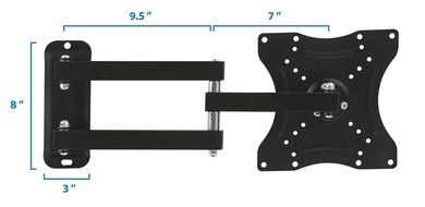 Mount-It! TV Wall Mount Full Motion LCD, LED 4K TV Swivel Bracket for 23-55 inch Screen Size, Compatible with... N7