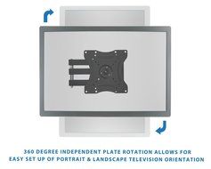 Mount-It! TV Wall Mount Full Motion LCD, LED 4K TV Swivel Bracket for 23-55 inch Screen Size, Compatible with... N9