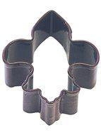 R&amp;M Mini Fleur De Lis Cookie Cutter Brown With Colored, Durable, Baked-on Polyresin Finish