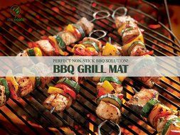 BBQ Grill Mats, Silicone Baking Mat , Baking pans and mats, 100% Non-stick Chef Special,Non Slip Silicone Grill... N7