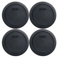Pyrex 7201-PC Round 4 Cup Storage Lid for Glass Bowls (4, Midnight Black)