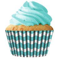 Turquoise Chevron Standard Cupcake Baking Cup Liners, 32 Count by Cupcake Creations N2