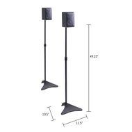 Atlantic Satellite 77305018 2 Speaker Stands (Black) N3