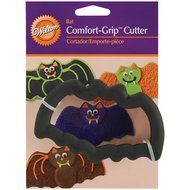 Wilton Bat Candy Corn Pumpkin Metal Cookie Cutter Set N6
