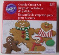 Christmas Gingerbread Man Cookie Cutter Set - 4-Piece