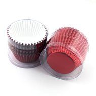 Eoonfirst Red Foil Metallic Cupcake Case Liners Baking Muffin Paper Cases 176 Pcs N5