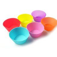 LEMCASE Silicone Baking Cups, Cupcake Liners, Muffin Cup (Set of 24, Round) - Cake and Chocolate Small Pastry... N4