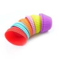 LEMCASE Silicone Baking Cups, Cupcake Liners, Muffin Cup (Set of 24, Round) - Cake and Chocolate Small Pastry... N5