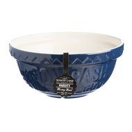 Mason Cash Varsity Ceramic Mixing Bowl, 4-1/4-Quarts, Navy Blue, Cream N2