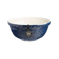 Mason Cash Varsity Ceramic Mixing Bowl, 4-1/4-Quarts, Navy Blue, Cream N5