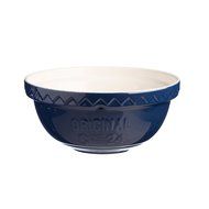 Mason Cash Varsity Ceramic Mixing Bowl, 4-1/4-Quarts, Navy Blue, Cream N6