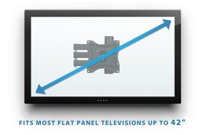 Mount-It! TV Wall Mount Bracket Full Motion Computer Monitor Arm, Swivel Tilting Corner Bracket for 23 - 42 inch... N5