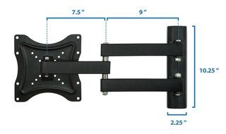 Mount-It! TV Wall Mount Bracket Full Motion Computer Monitor Arm, Swivel Tilting Corner Bracket for 23 - 42 inch... N7