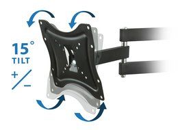 Mount-It! TV Wall Mount Bracket Full Motion Computer Monitor Arm, Swivel Tilting Corner Bracket for 23 - 42 inch... N9