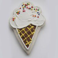 Ice Cream Cone Cookie and Fondant Cutter - Ann Clark - 5 Inches - US Tin Plated Steel N3